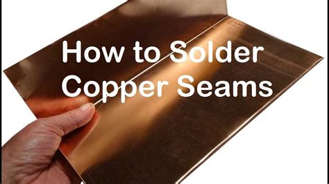 how to solder copper sheet metal|soldering tinned copper wire.